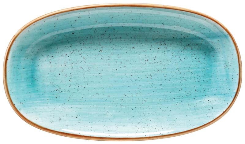 Bonna Aura Aqua Gourmet Platte oval 34x19cm türkis - 6 Stück