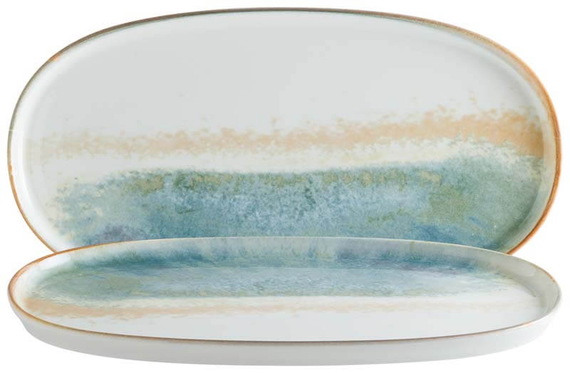 Bonna Fium Hygge Platte oval 30x16cm blau - 6 Stück