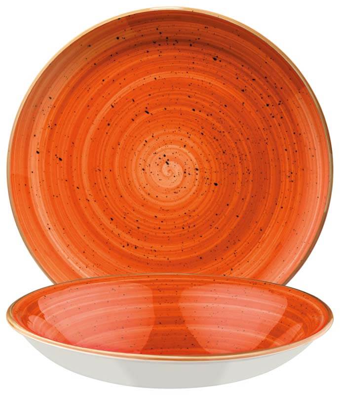 Bonna Aura Terracotta Gourmet Teller tief 20cm orange - 12 Stück