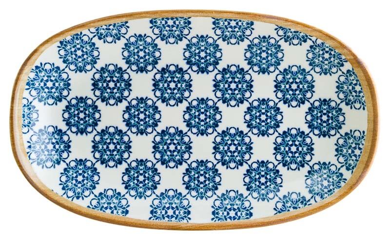 Bonna Lotus Gourmet Platte oval 15x8,5cm blau - 12 Stück