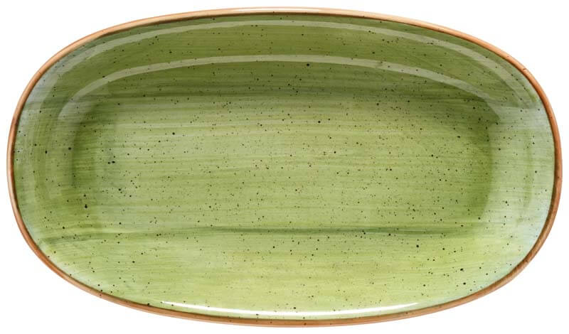 Bonna Aura Therapy Gourmet Platte oval 34x19cm grün - 6 Stück