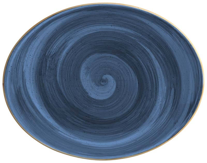 Bonna Aura Dusk Moove Platte oval 31x24cm blau - 6 Stück