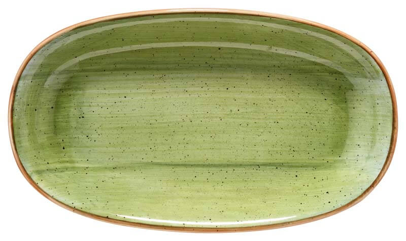 Bonna Aura Therapy Gourmet Platte oval 19x11cm grün - 12 Stück