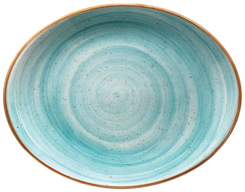 Bonna Aura Aqua Moove Platte oval 31x24cm türkis - 6 Stück