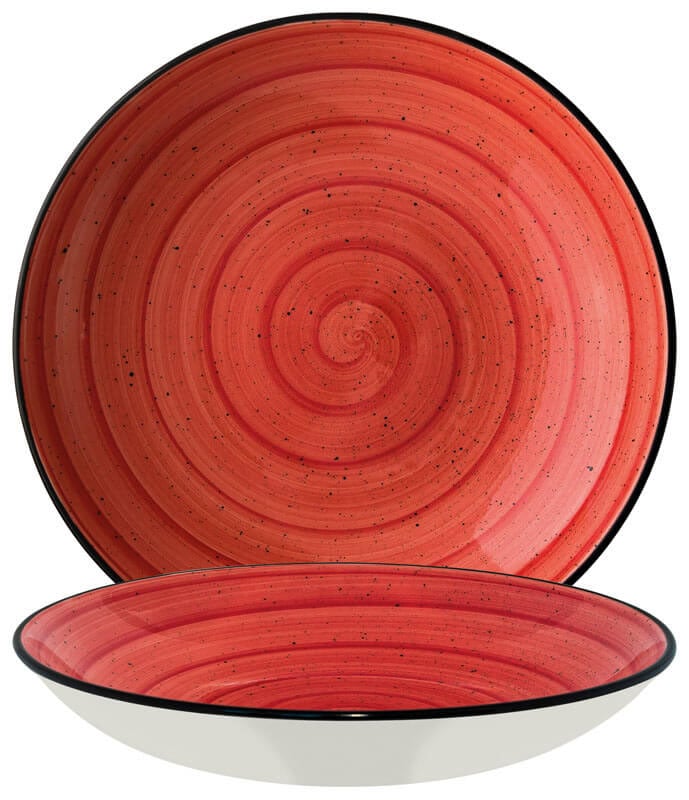 Bonna Aura Passion Bloom Teller tief 23cm rot - 6 Stück