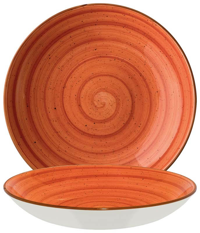 Bonna Aura Terracotta Bloom Teller tief 23cm orange - 6 Stück