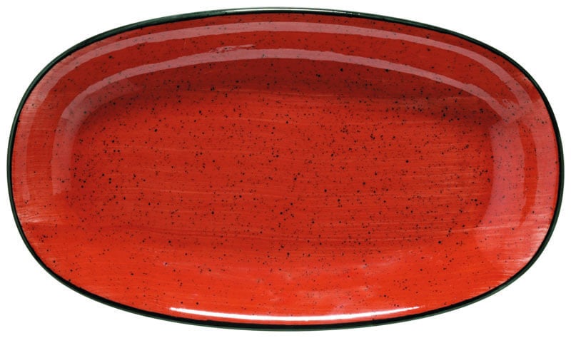 Bonna Aura Passion Gourmet Platte oval 34x19cm rot - 6 Stück