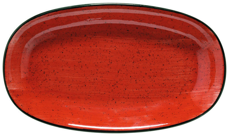 Bonna Aura Passion Gourmet Platte oval 34x19cm rot - 6 Stück