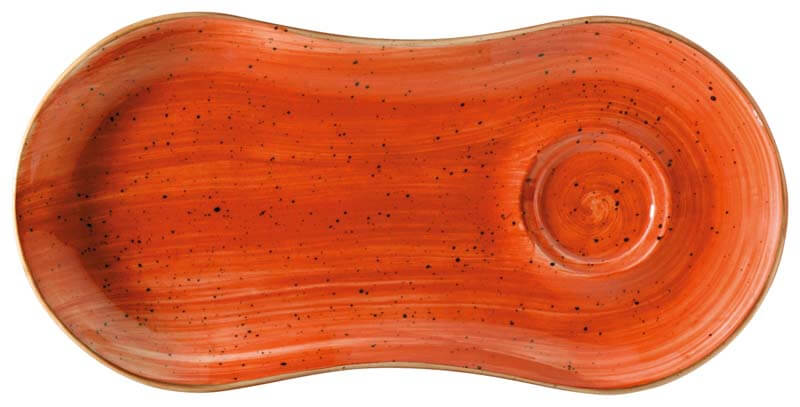 Bonna Aura Terracotta Gourmet Setplatte 25x12cm orange - 12 Stück