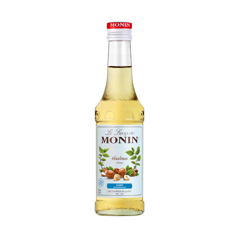 Haselnuss zuckerreduziert (light) - Monin Sirup Kleinflasche (0,25l)