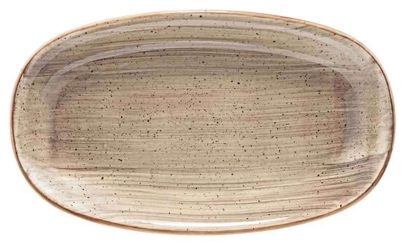 Bonna Aura Terrain Gourmet Platte oval 19x11cm beige - 12 Stück