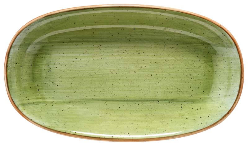 Bonna Aura Therapy Gourmet Platte oval 24x14cm grün - 12 Stück