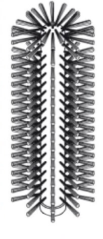 Innenbürste f. Alu-Durchfluter 25cm