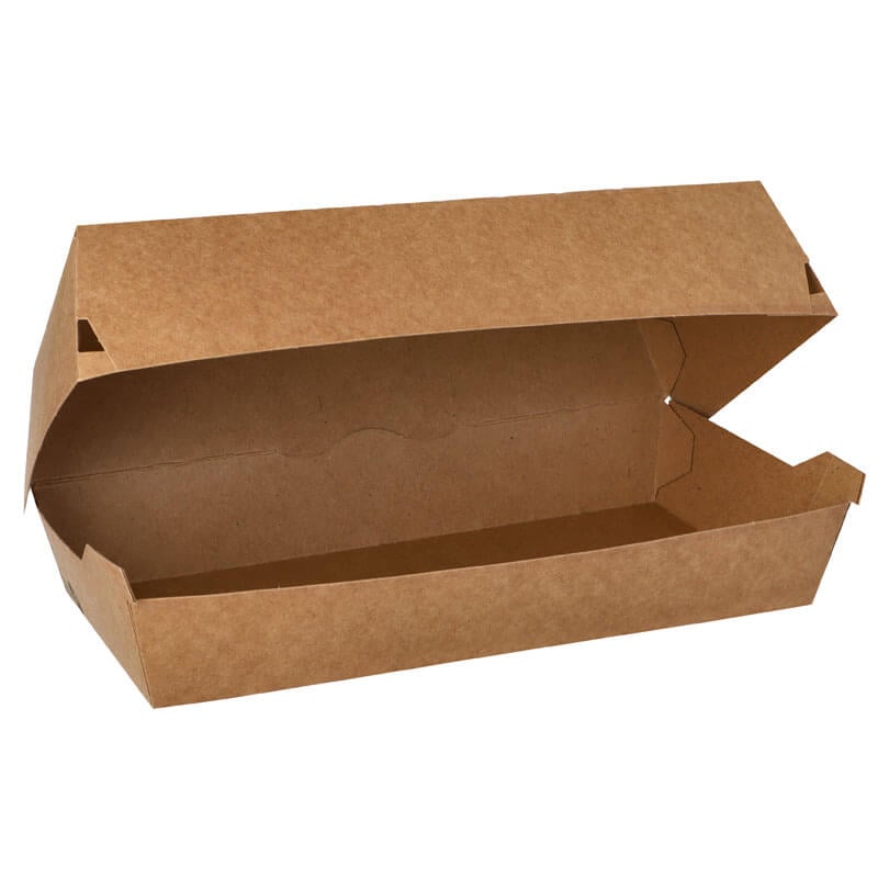 Baguettebox, Pappe braun - 7,5x23,5x12cm (25 Stk.)