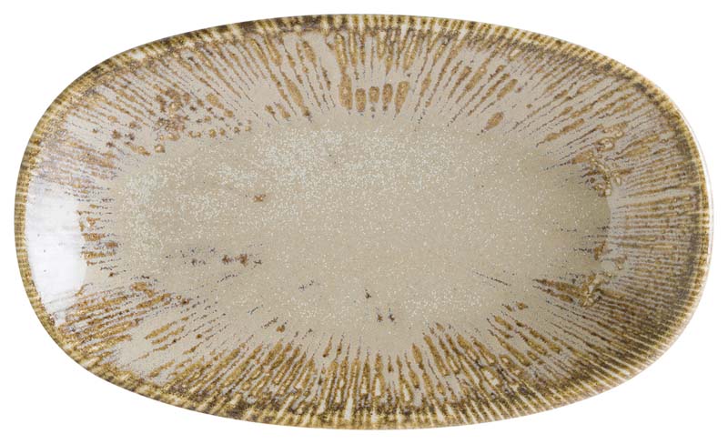 Bonna Snell Sand Gourmet Platte oval 19x11cm beige - 12 Stück