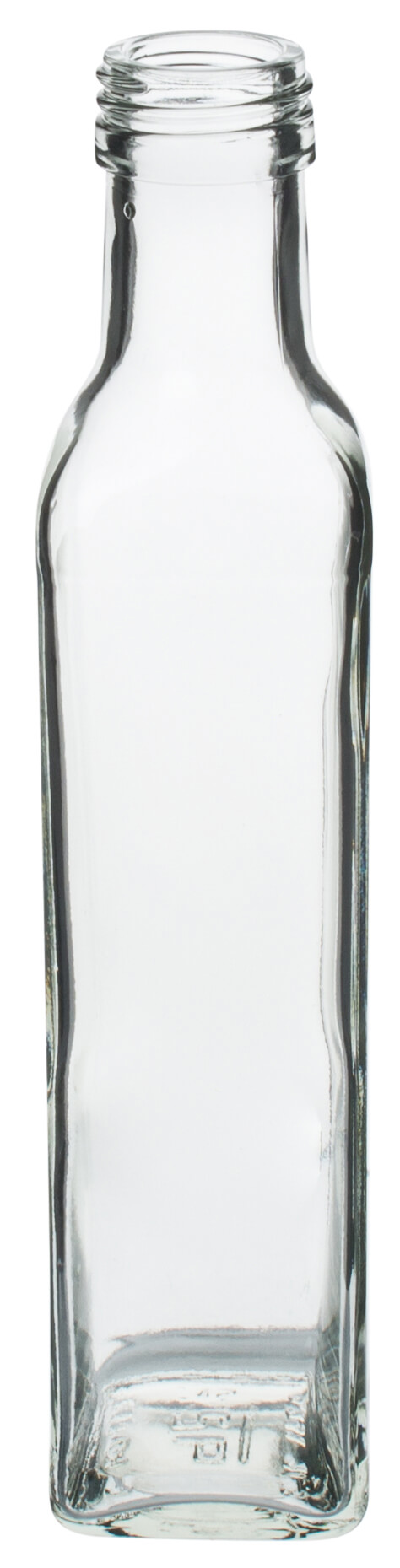 Glasflasche eckig - 250ml