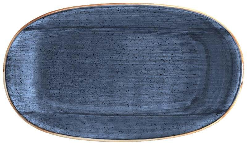 Bonna Aura Dusk Gourmet Platte oval 34x19cm blau - 6 Stück