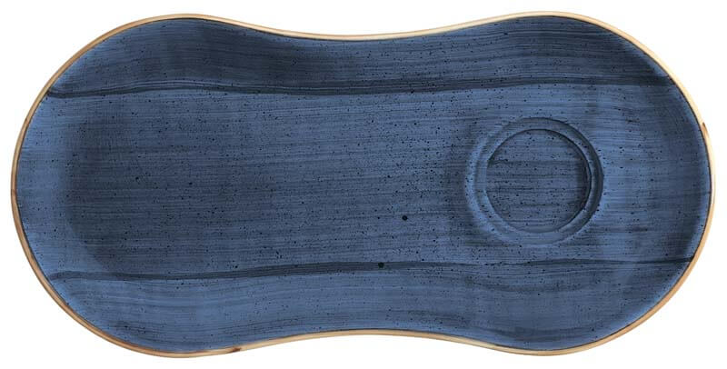 Bonna Aura Dusk Gourmet Setplatte 25x12cm blau - 12 Stück