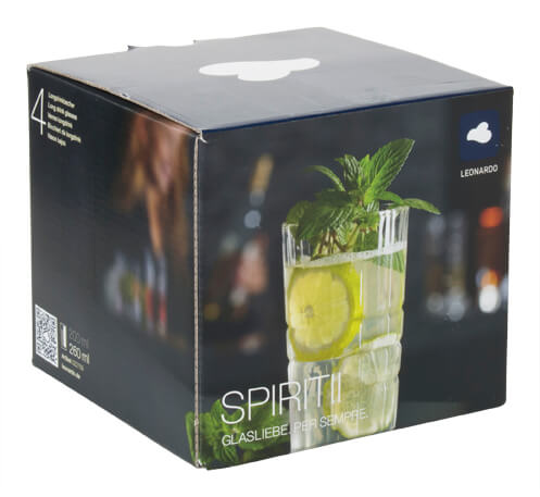 Longdrinkglas Spiritii, Leonardo - 260ml (4 Stk.)