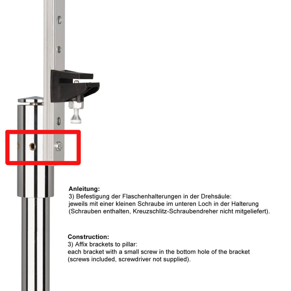 Thekendrehständer für 6 Flaschen (0,7l-1,0l)