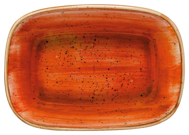 Bonna Aura Terracotta Gourmet Rechteckschale 17x11,5cm orange - 12 Stück