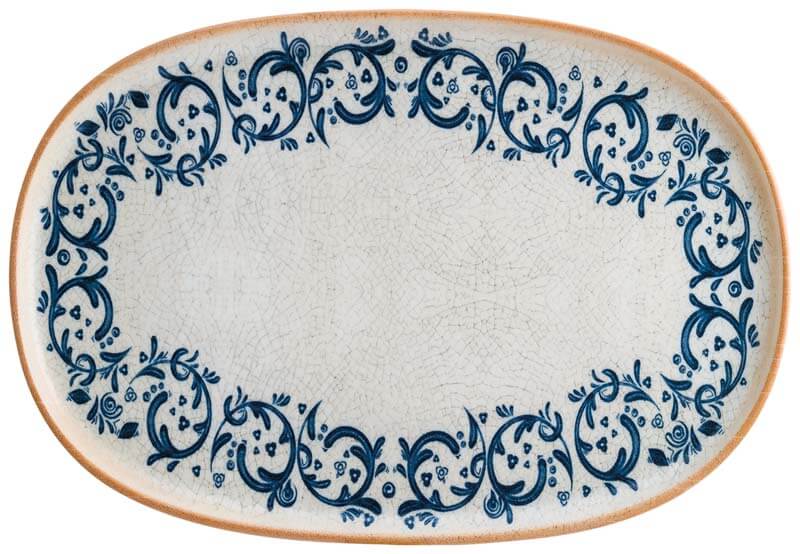 Bonna Viento Hygge Platte oval 34x23cm blau - 6 Stück